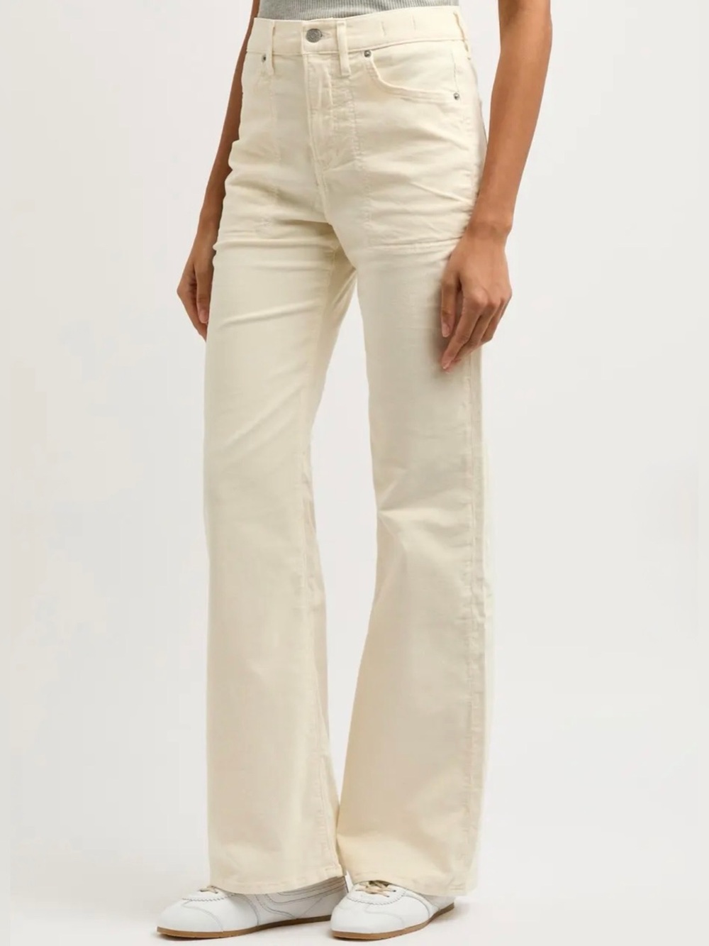 Veronica Beard Crosbie Wide-Leg Patch Pocket Corduroy Jeans size 28